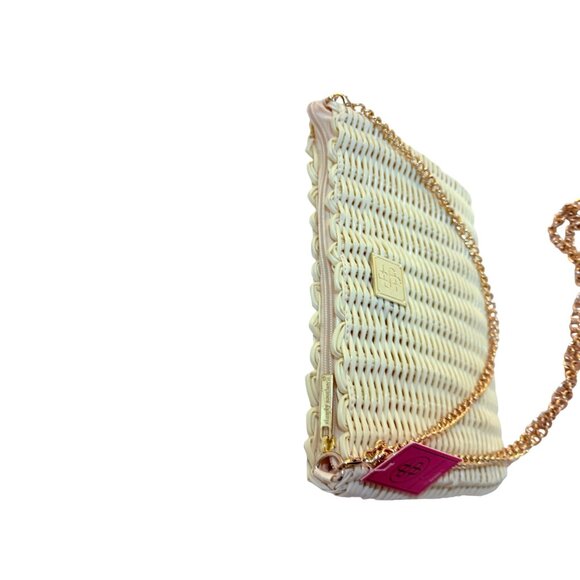 Simply Southern Key Largo Crossbody Cream Gold Tone Chain Strap Purse Summertime - Picture 4 of 16